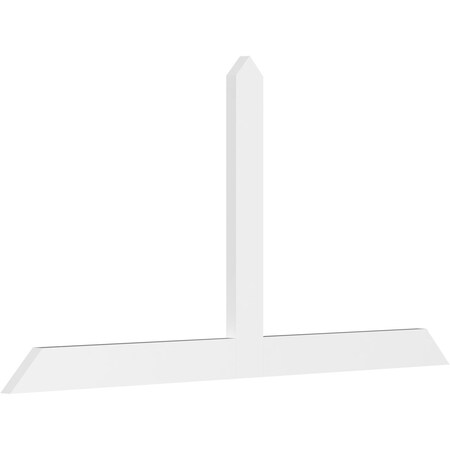 Ekena Millwork Portland Architectural Grade PVC Gable Bracket, 96"W x 48"H x 2"D x 6"F, 12/12 Pitch GBP096X48X0206POR00